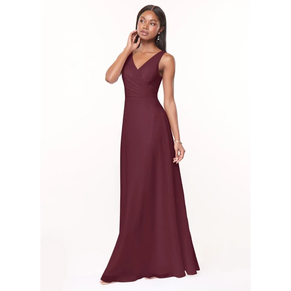 NWT Azazie Nala Cabernet Bridesmaid Dress Cocktail Gown Wedding Guest Burgundy